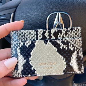✨NEW AUTHENTIC JIMMY CHOO✨ SPRING 2022 - Snakeskin embossed Card holder